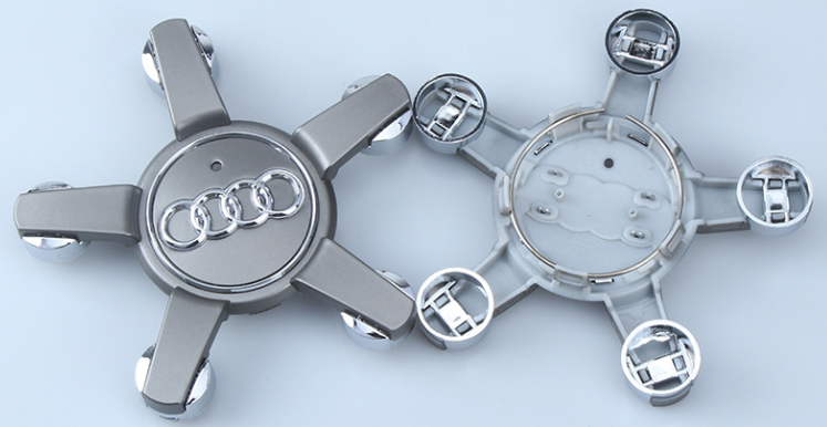 Enjoliveurs pour Audi 155 mm Gris – Design 5 branches | Jeu de 4 enjoliveurs