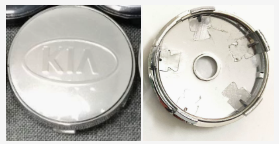 Ensemble de 4 enjoliveurs pour Kia 60 mm argentés