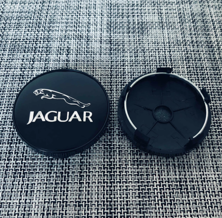 4 enjoliveurs 60 mm pour Jaguar – Jeu d'enjoliveurs noirs