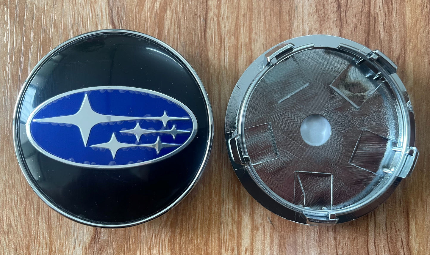 Jeu de 4 enjoliveurs pour Subaru 60 mm