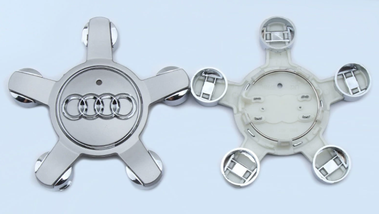 Enjoliveurs pour Audi 135 mm Gris clair – Design à 5 branches | Jeu de 4 enjoliveurs