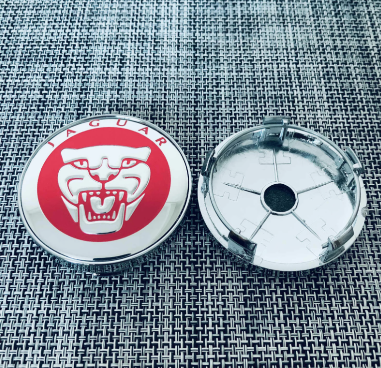 Enjoliveur de roue rouge de 60 mm pour Jaguar