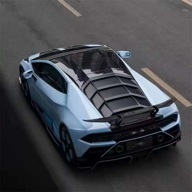 Kit carrosserie diffuseur arrière en carbone sec style PT pour Lamborghini Huracán EVO (2019–2021)