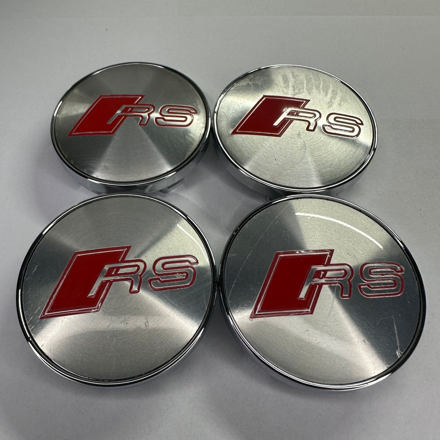 4x 60mm Nabendeckel für Audi Felgen – RS Look