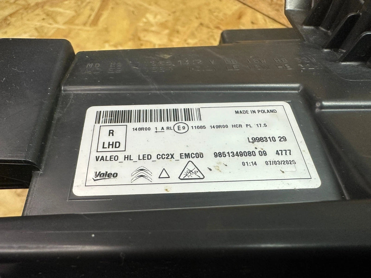 Original LED Scheinwerfer rechts Citroën C3 Aircross – Headlight
