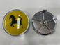 4 enjoliveurs pour Ferrari 60 mm jaunes