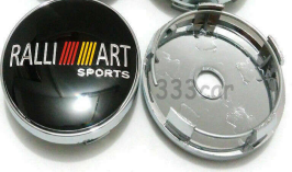 Jeu de 4 enjoliveurs style Ralliart de 60 mm