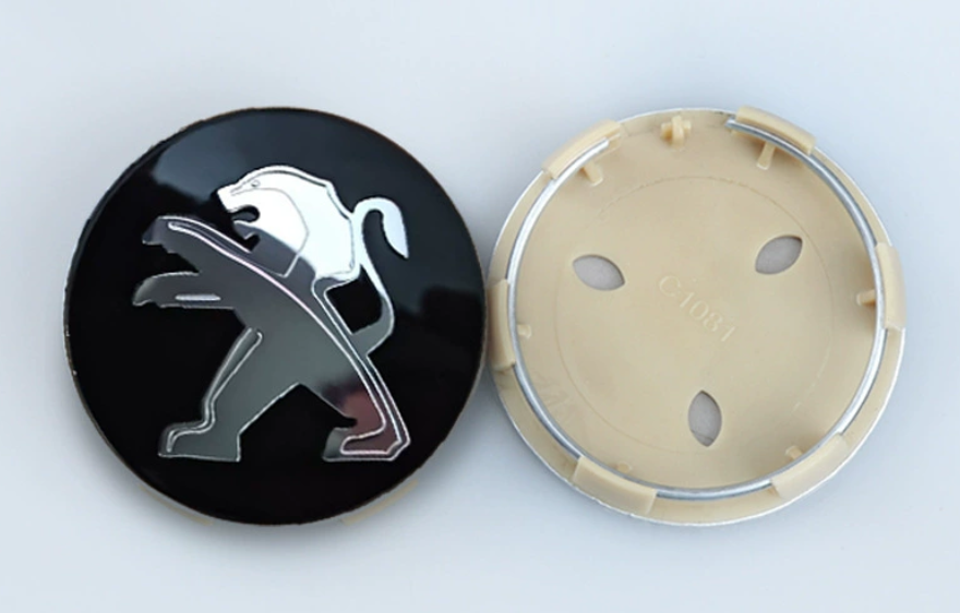 4x Nabendeckel 60mm kompatibel für Peugeot Felgen