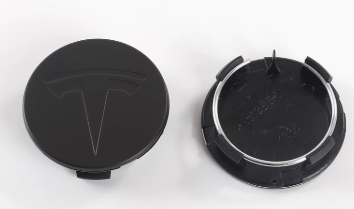 Jeu de 4 enjoliveurs 56 mm pour Tesla – Noir