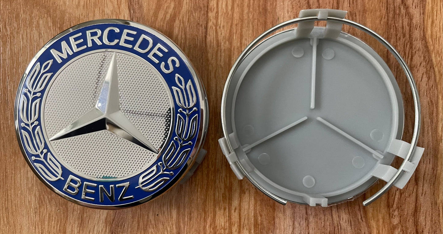Enjoliveur de roue 75 mm pour Mercedes-Benz – Bleu clair
