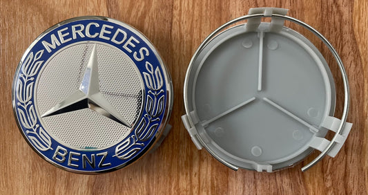Enjoliveur de roue 75 mm pour Mercedes-Benz – Bleu clair