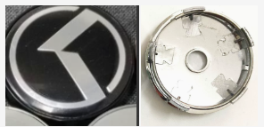 4 enjoliveurs pour Kia, noir/argent, 60 mm