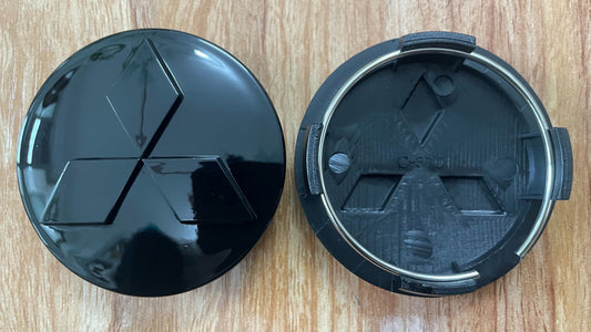 Enjoliveurs de roue Mitsubishi 60 mm noirs