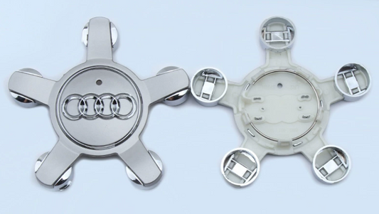 Enjoliveurs pour Audi 135 mm Gris clair – Design à 5 branches | Jeu de 4 enjoliveurs