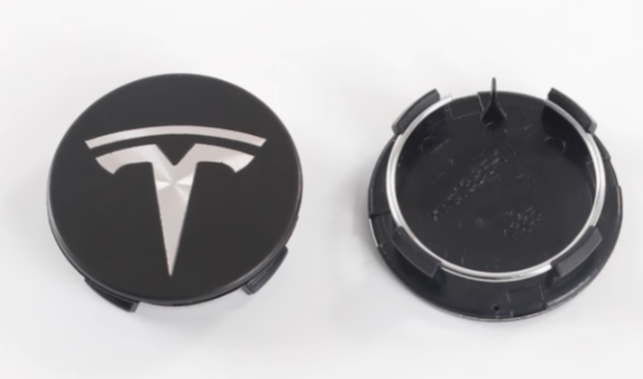 Ensemble de 4 enjoliveurs noirs 56 mm pour Tesla