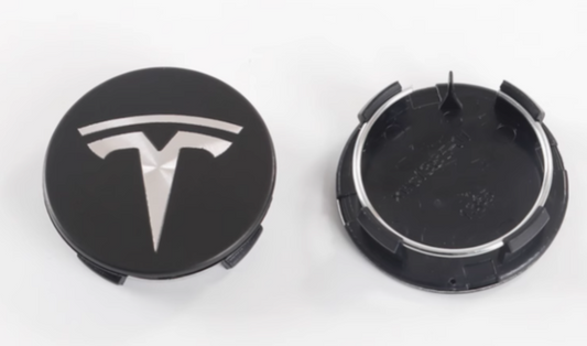 Ensemble de 4 enjoliveurs noirs 56 mm pour Tesla