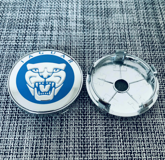 Enjoliveur de roue bleu de 60 mm pour Jaguar