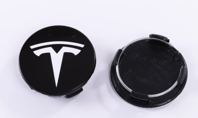 Ensemble de 4 enjoliveurs noirs 56 mm pour Tesla
