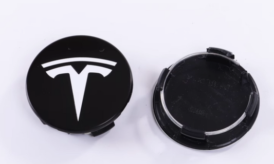 Ensemble de 4 enjoliveurs noirs 56 mm pour Tesla