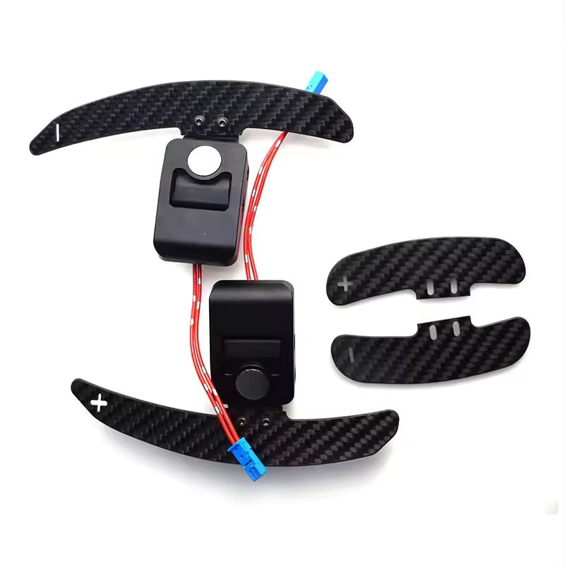Carbon fiber paddle shifter extensions with magnet for BMW F-Series (F30 F32 F12 F01 F20 F22 F80 F83)