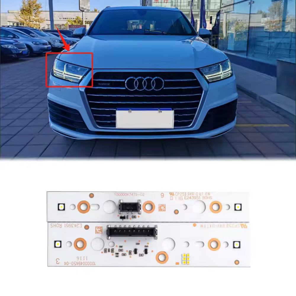 Barre lumineuse LED blanche pour feux de jour (DRL) / barre tubulaire pour Audi Q7 (2017–2019)