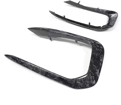 Forged carbon fiber fog light covers for BMW 1 Series F20 LCI M140i