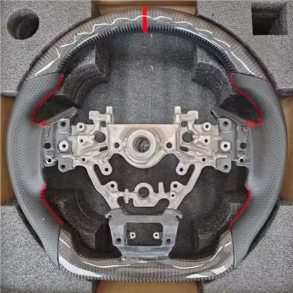 Volant de course en cuir et carbone pour Subaru Forester et Impreza (2020–2024)