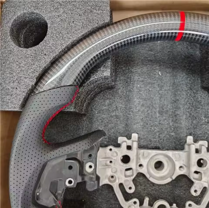 Volant de course en cuir et carbone pour Subaru Forester et Impreza (2020–2024)