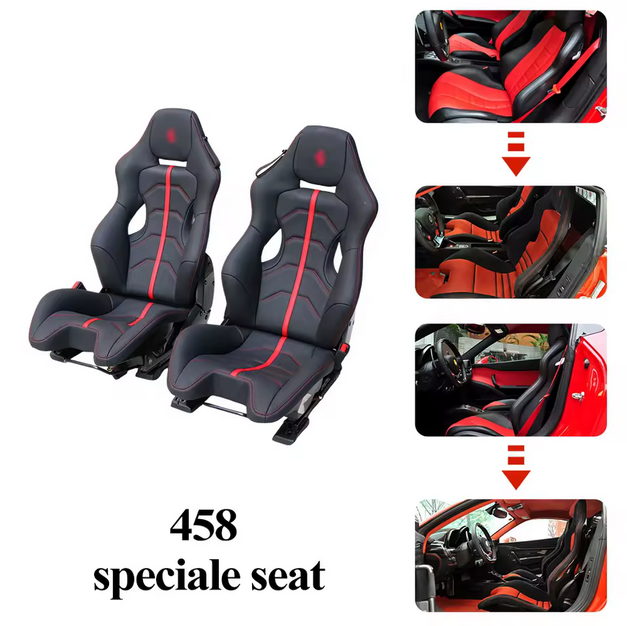 Carbon-Leder Luxus-Rennschalensitz für Ferrari 458 & 488 – Verstellbar