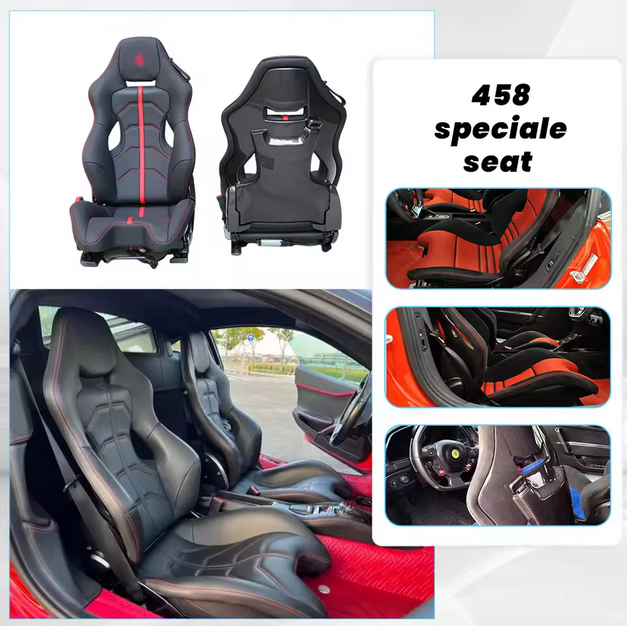 Carbon-Leder Luxus-Rennschalensitz für Ferrari 458 & 488 – Verstellbar
