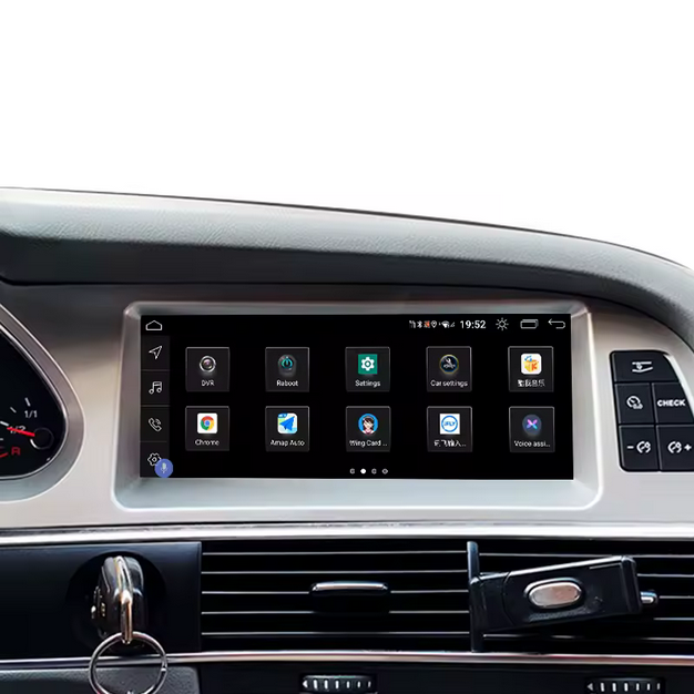 Autoradio multimédia Android 8,8 pouces avec écran tactile et CarPlay pour Audi A6 4F