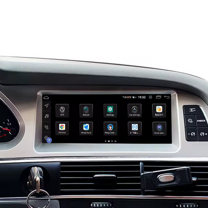 Autoradio multimédia Android 8,8 pouces avec écran tactile et CarPlay pour Audi A6 4F