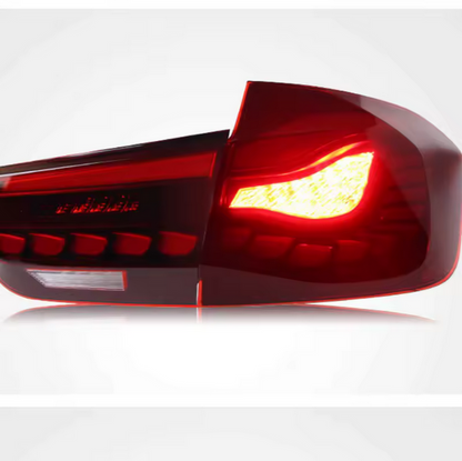 Feux arrière à LED avec clignotants dynamiques pour BMW Série 3 F30, finition noire