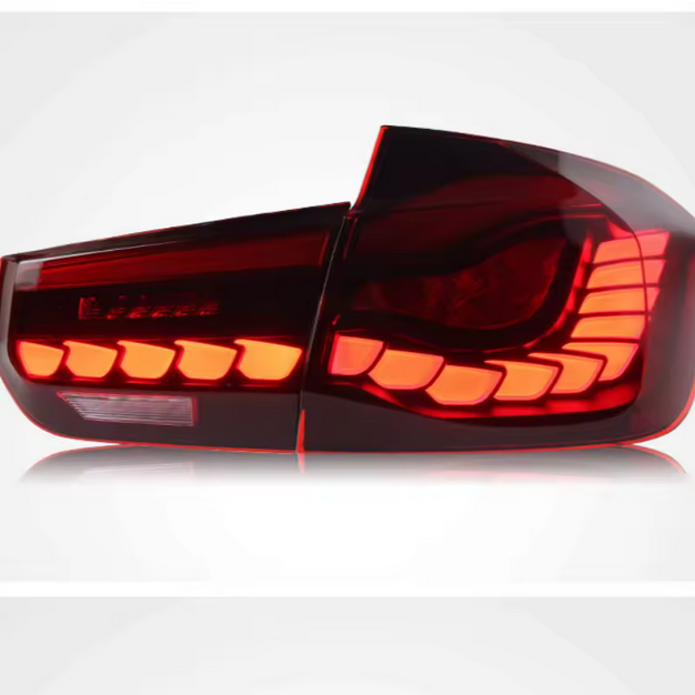 Feux arrière à LED avec clignotants dynamiques pour BMW Série 3 F30, finition noire