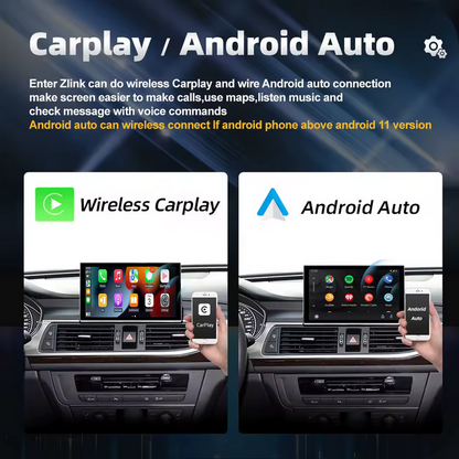 Autoradio Android 9 pouces avec GPS et multimédia pour Audi A6 C7 / A7 (2012–2018)