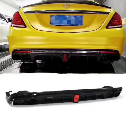 Carbon rear diffuser with exhaust trims for Mercedes-Benz S-Class W222 S63 / S65 (2014–2016)