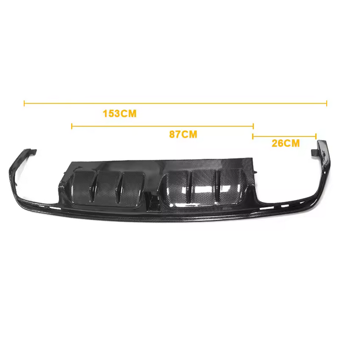 Carbon rear diffuser with exhaust trims for Mercedes-Benz S-Class W222 S63 / S65 (2014–2016)