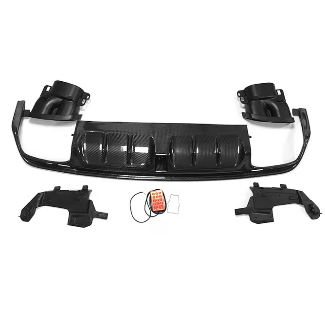 Carbon rear diffuser with exhaust trims for Mercedes-Benz S-Class W222 S63 / S65 (2014–2016)