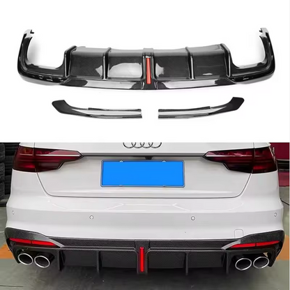 Carbon Heckdiffusor-Lippe mit LED für Audi A4 S-Line / S4 (2021–2022) – Bodykit Upgrade
