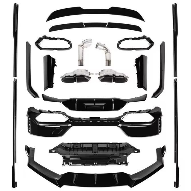 Kit carrosserie pour BMW Série 7 G70 (à partir de 2023) – lame avant, bas de caisse, diffuseur et aileron de toit