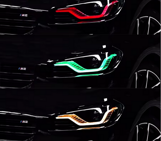 Plaques LED DRL à changement de couleur RGBW pour BMW Série 2 M2 G87 et G42 – Mise à niveau des feux de jour