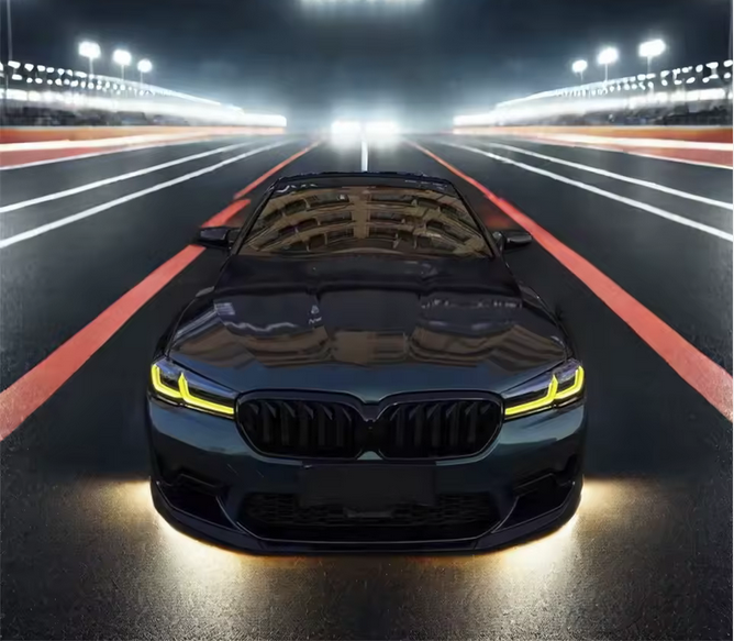 Modules de feux de jour Angel Eyes jaunes CSL pour BMW M5 F90 et Série 5 G30 LCI