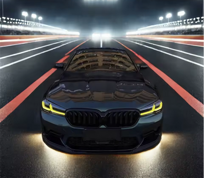 Modules de feux de jour Angel Eyes jaunes CSL pour BMW M5 F90 et Série 5 G30 LCI