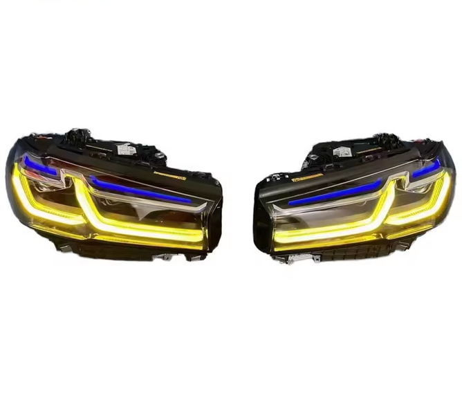 Modules de feux de jour Angel Eyes jaunes CSL pour BMW M5 F90 et Série 5 G30 LCI