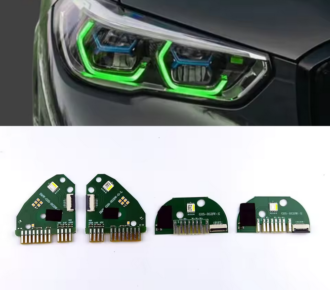 Modules de feux de jour Angel Eyes à changement de couleur RGBW pour BMW X5 G05 / X6 G06 / X5M F95 / X6M F96