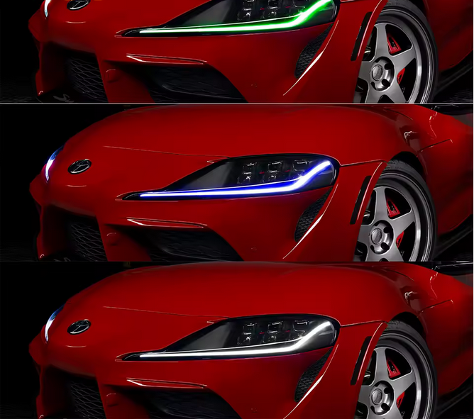 Kit de mise à niveau du module DRL RGB avec contrôle par application pour Toyota Supra (2020–2024)