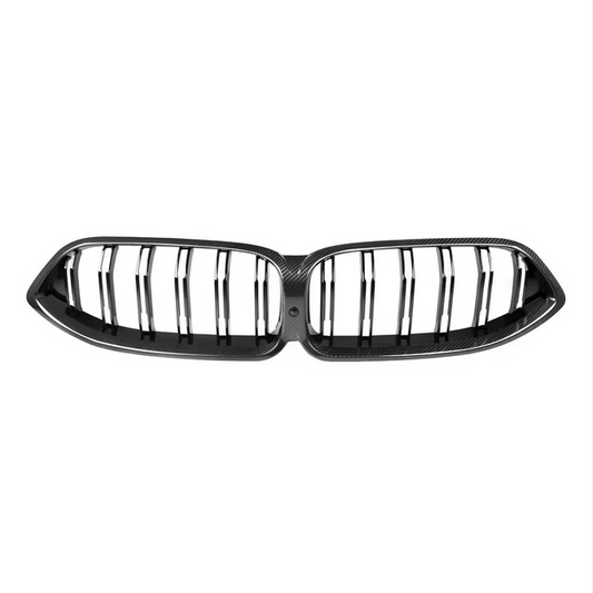 Calandre avant en fibre de carbone à double fente pour BMW M8 F91 / F92 / F93