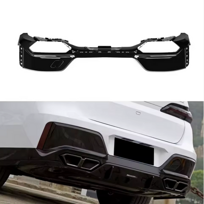 Kit de pare-chocs arrière complet style B, noir brillant, pour BMW Série 7 G70