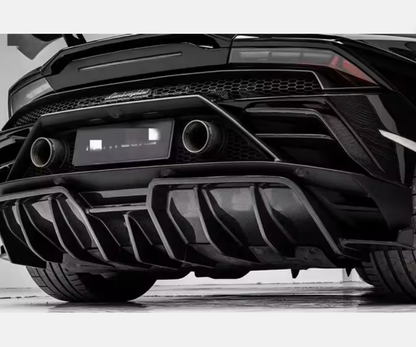 Kit carrosserie diffuseur arrière en carbone sec style PT pour Lamborghini Huracán EVO (2019–2021)