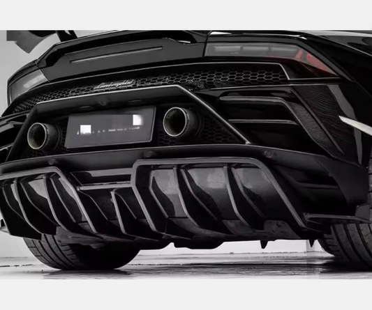 Kit carrosserie diffuseur arrière en carbone sec style PT pour Lamborghini Huracán EVO (2019–2021)